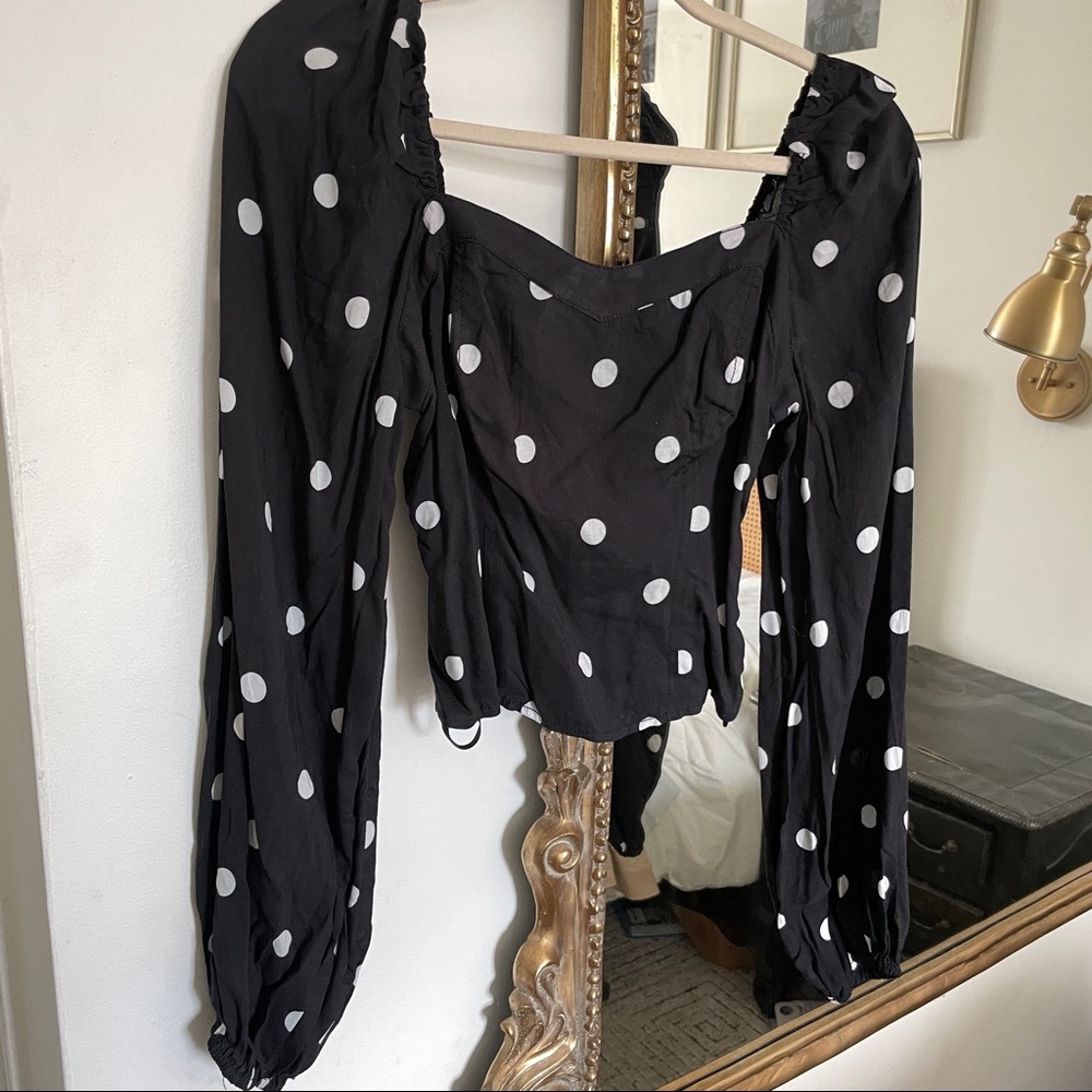 Free people polka dot top